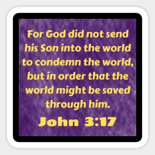 Bible Verse John 3:17 Sticker